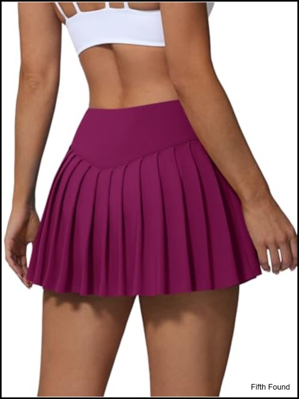 High Waisted Pleated Tennis Skort with Pockets Built-In Shorts Athletic Golf